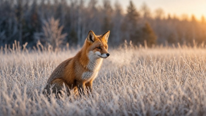 Red Fox on a Frosty Morning